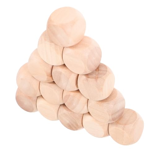 IWOWHERO 50Stück Hölzerne Set Leere Holz für DIY Handwerk und Brettspiele Quadratische Holzblöcke Unbemalt und Vielseitig Einsetzbar für Projekte von IWOWHERO