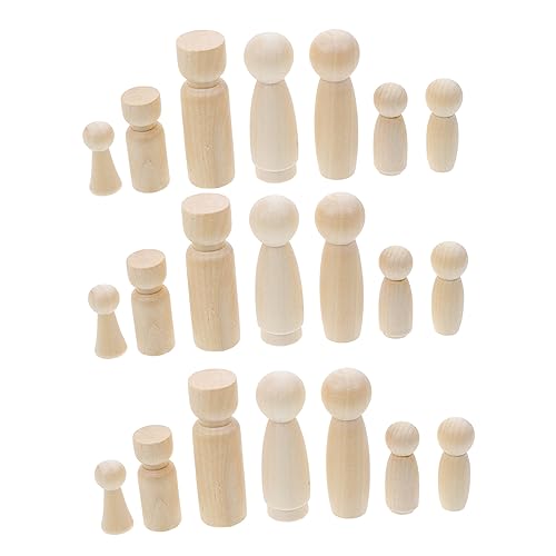 IWOWHERO 50Stücke DIY Holzpuppen Unbemalte Figuren Zum Gestalten Und Basteln Für Projekte Holzfiguren Für Puppenhaus Und Dekoration IWOWHERO 50Stücke DIY Holzpuppen Unbemalte Figuren Zum Gestalten Und Basteln Für Projekte Holzfiguren Für Puppenhaus Und Dekoration von IWOWHERO