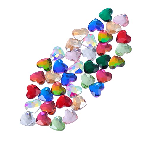 IWOWHERO 50Stücke Herzform Charms DIY Strasssteine für Maniküre Nagelkunst Dekoration für Salon und Zuhause Lange und Kurze Nägel Bunten Farben IWOWHERO 50Stücke Herzform Charms DIY Strasssteine für Maniküre Nagelkunst Dekoration für Salon und Zuhause Lange und Kurze Nägel Bunten Farben von IWOWHERO