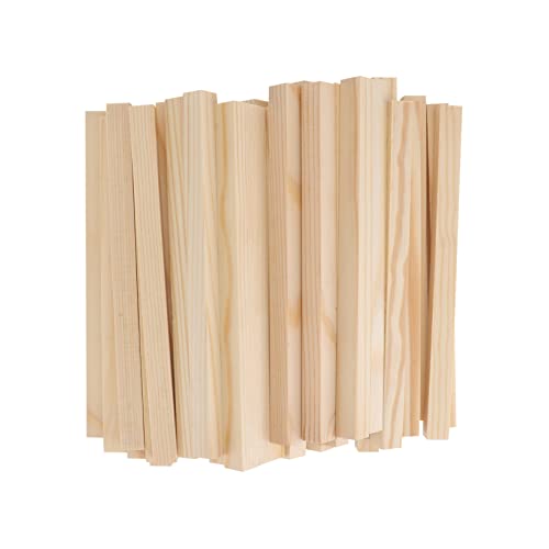 IWOWHERO 50Stücke Quadratische Holzstäbe DIY Bastelmaterial für Handwerk und Modellbau Langlebig und Vielseitig Einsetzbar für Projekte und Holzarbeiten von IWOWHERO
