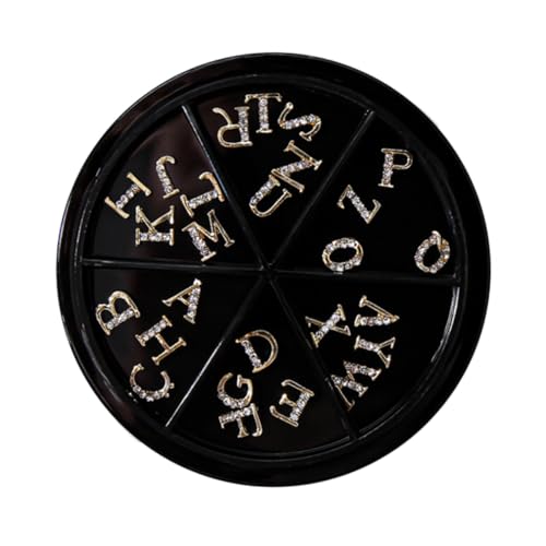 IWOWHERO 52 Stück Teiliges Buchstaben Nail Charms aus Legiertem mit Strahlenden Strasssteinen DIY Nail Art Schmuck für Kreative Maniküre Glänzende Nageldekoration für Partys und Besondere IWOWHERO 52 Stück Teiliges Buchstaben Nail Charms aus Legiertem mit Strahlenden Strasssteinen DIY Nail Art Schmuck für Kreative Maniküre Glänzende Nageldekoration für Partys und Besondere von IWOWHERO