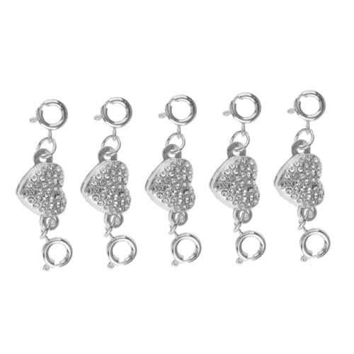 IWOWHERO 5Stücke DIY Halskettenschnalle Herzförmige Magnetverschluss Robuste Schneckenverbindung für Schmuckdesign für Armbänder von IWOWHERO