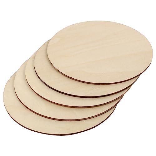 IWOWHERO 5Stücke Leere Holzscheiben Runde Holzplatten für DIY Projekte zum Basteln und Dekorieren Hochwertiges Naturholz für Anwendungen IWOWHERO 5Stücke Leere Holzscheiben Runde Holzplatten für DIY Projekte zum Basteln und Dekorieren Hochwertiges Naturholz für Anwendungen von IWOWHERO