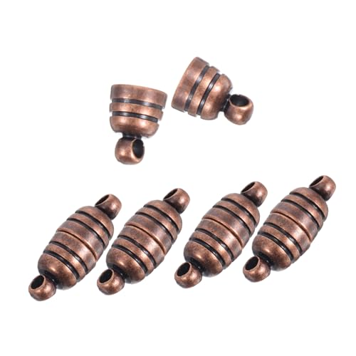 IWOWHERO 5Stücke Magnetische Halsketten Und Armbandverschlüsse Kupfer Mit Vintage Muster Stilvolle Schmuckverbinder Für DIY Halsketten Und Armbänder Hochwertige von IWOWHERO