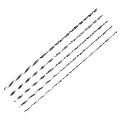 IWOWHERO 5Stücke Teiliges Schneckenbohrer Set Hochgeschwindigkeitsstahl Extra Lange Bohrer Für Metall Und Titanbeschichtung Für Verbesserte von IWOWHERO