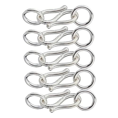 IWOWHERO Schnur Zur Schmuckherstellung 5 Stück Silberner Armbandverschluss S-haken Und S-haken Schmuckherstellungszubehör Für Halsketten Und Bettelarmbänder IWOWHERO Schnur Zur Schmuckherstellung 5 Stück Silberner Armbandverschluss S-haken Und S-haken Schmuckherstellungszubehör Für Halsketten Und Bettelarmbänder von IWOWHERO