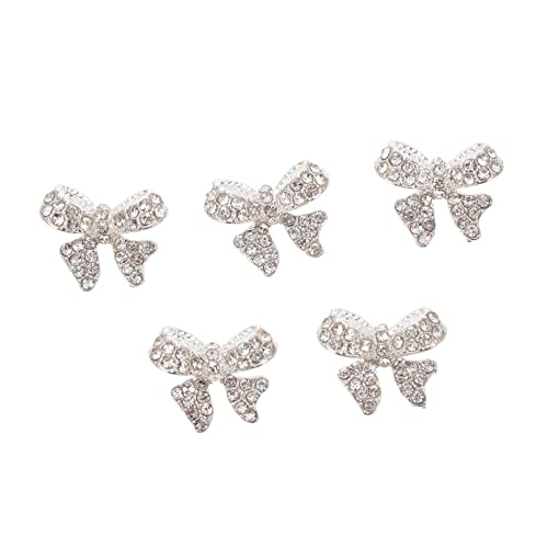 IWOWHERO 5 Stück Schmetterlings-strass-nagel-charms Elegante Schleife Maniküre-dekorationen Für Damen Nagelkunst-schmuck von IWOWHERO