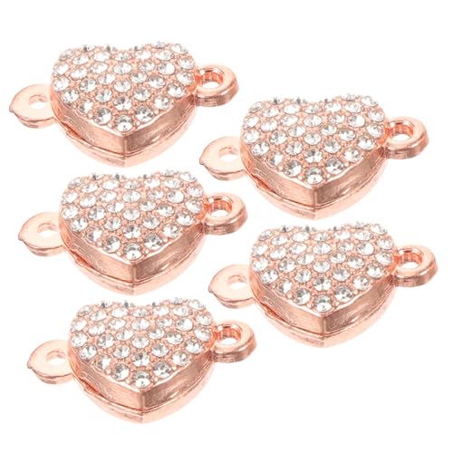 IWOWHERO 5stücke Herzförmige Magnetverschlüsse Metall Für Diy Schmuckherstellung Glänzende Armband Und Halskettenverschlüsse Roségold Dekorative Lösungen Für Stilvolle Accessoires IWOWHERO 5stücke Herzförmige Magnetverschlüsse Metall Für Diy Schmuckherstellung Glänzende Armband Und Halskettenverschlüsse Roségold Dekorative Lösungen Für Stilvolle Accessoires von IWOWHERO