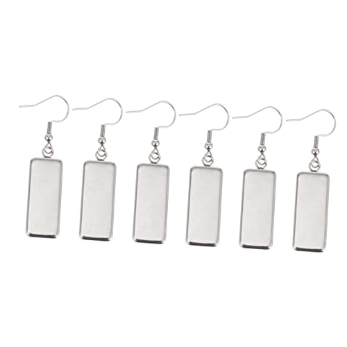 IWOWHERO 6 Stück handgefertigte Materialien für Ohrringe zarte Materialien für DIY-Ohrringe Herstellung von Accessoires für Ohrringe perlenohrringe DIY zubehör Rostfreier Stahl Silber von IWOWHERO