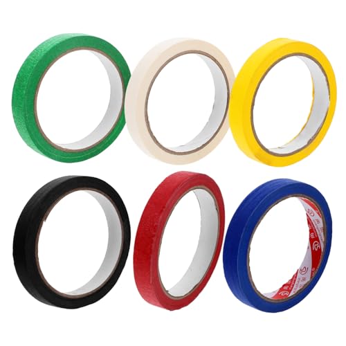 IWOWHERO 6 Teiliges Abdeckband Aquarellband Feiertags Und Halloween Klebeband Zeichenband Regenbogenband Weihnachtsband Farbiges Malerband Kunstband Fortschrittliches Krepppapier von IWOWHERO
