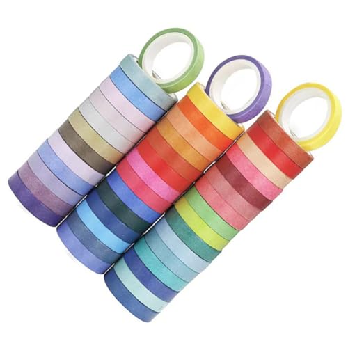 IWOWHERO 60 Rollen Einfarbiges Klebeband Müll Teller Aufkleber Maskierung Scrapbooking-bänder Selbstklebende Bänder Klebebänder Für Sammelalben Diy Washi Tapes Diy-bänder Japanisches Papier von IWOWHERO