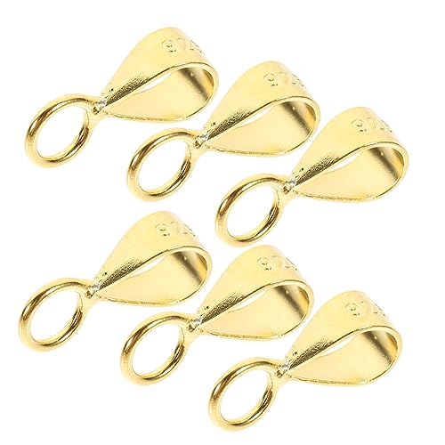 IWOWHERO 6Stücke Anhänger Klemmbügel Verstellbare Charm Halter für Halskette Langlebige Ösen und Verbinder für Schmuckherstellung für DIY Armbänder von IWOWHERO
