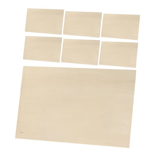 IWOWHERO 7 Blätter Sperrholz aus Linde Basteln Planke Basteltafeln Gravieren Rechteck holzplatten DIY Holzbrennen Vielseitiges Holz Handwerk Holz unvollendetes Holzhandwerk hölzern Beige von IWOWHERO