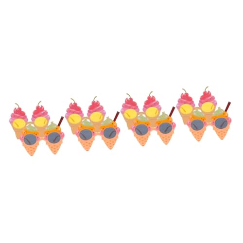 IWOWHERO 8 Stck. Lustige Partybrillen Eiscreme Design Wiederverwendbare Hawaii Foto Requisiten Stabile Kunststoffbrillen für Strand und Poolparty Sommerliche Party Accessoires IWOWHERO 8 Stck. Lustige Partybrillen Eiscreme Design Wiederverwendbare Hawaii Foto Requisiten Stabile Kunststoffbrillen für Strand und Poolparty Sommerliche Party Accessoires von IWOWHERO