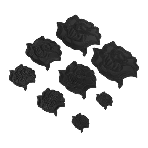 IWOWHERO 8 Stück Teiliges Schwarze Rosen Patches zum Aufbügeln Gestickte Applikationen für Kleidung Hüte Schuhe DIY Kleidung Reparatur Strapazierfähiges Kunstleder Vielseitig für Jacken IWOWHERO 8 Stück Teiliges Schwarze Rosen Patches zum Aufbügeln Gestickte Applikationen für Kleidung Hüte Schuhe DIY Kleidung Reparatur Strapazierfähiges Kunstleder Vielseitig für Jacken von IWOWHERO