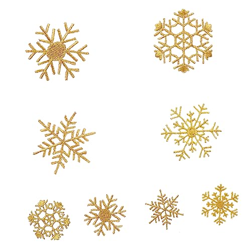 IWOWHERO 8 Stück Weihnachtspatch schuhreparatur funky unikal DIY Kleidung Reparatur Schuhdekoration Weihnachten Schneeflocken-Applikation Patches nähen dekorativer Aufnäher Stickgarn Golden IWOWHERO 8 Stück Weihnachtspatch schuhreparatur funky unikal DIY Kleidung Reparatur Schuhdekoration Weihnachten Schneeflocken-Applikation Patches nähen dekorativer Aufnäher Stickgarn Golden von IWOWHERO