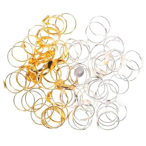 IWOWHERO 80Stücke Fingerringbasen DIY Ringbasis für Schmuckherstellung für Bastelprojekte und von IWOWHERO