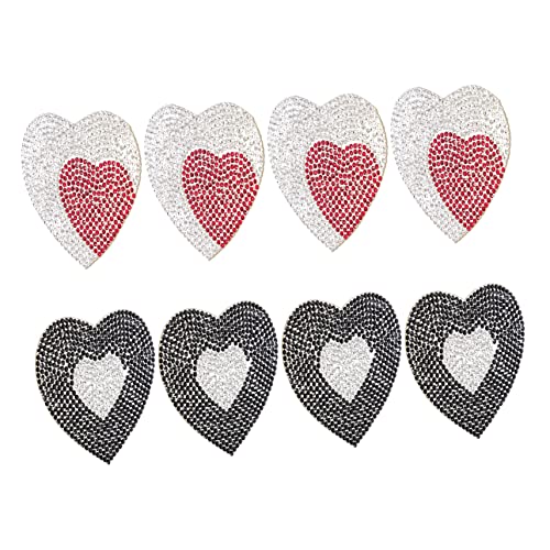 IWOWHERO 8Stücke Herzförmige Strass Patches für Kleidung und Taschen Dekorative Applikationen für DIY Nähprojekte und Gestaltungen IWOWHERO 8Stücke Herzförmige Strass Patches für Kleidung und Taschen Dekorative Applikationen für DIY Nähprojekte und Gestaltungen von IWOWHERO