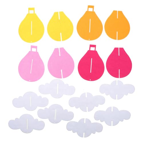 IWOWHERO Bunte Heißluftballon Hängedekoration aus Filz für Klassenzimmer Kindergarten Büro Teilig mit Wolken Wiederverwendbar Leuchtende Farben Fröhliche Atmosphäre Schaffen IWOWHERO Bunte Heißluftballon Hängedekoration aus Filz für Klassenzimmer Kindergarten Büro Teilig mit Wolken Wiederverwendbar Leuchtende Farben Fröhliche Atmosphäre Schaffen von IWOWHERO