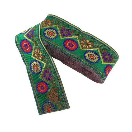 IWOWHERO Ethnisches Besticktes Jacquardband mit Blumenmuster Dekoratives Zierband für DIY Bekleidungszubehör Trachten und Kostümverzierung Vielseitiges Stoffband zum Nähen und Basteln IWOWHERO Ethnisches Besticktes Jacquardband mit Blumenmuster Dekoratives Zierband für DIY Bekleidungszubehör Trachten und Kostümverzierung Vielseitiges Stoffband zum Nähen und Basteln von IWOWHERO