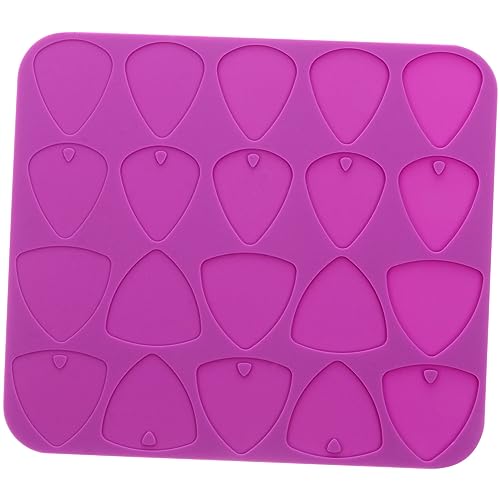 IWOWHERO Gitarren-Pick-Form Plektrum wählen geformt Plektren für Gitarre Gitarrenplatz-Trommelgussform Silikonform für Gitarrenplektren Gießform aus Epoxidharz Gussformen Kieselgel Violett von IWOWHERO