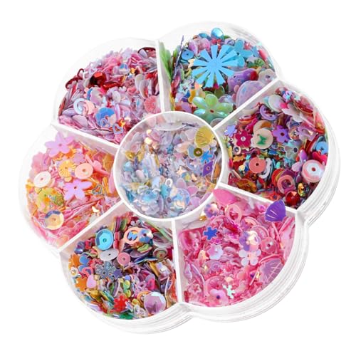 IWOWHERO Glitzernde Lose Pailletten für Kleidung und DIY Bastelprojekte Mehrfarbige Holografische Schmucksteine zum Aufnähen Vielseitig Einsetzbar für Nageldesign Haar und IWOWHERO Glitzernde Lose Pailletten für Kleidung und DIY Bastelprojekte Mehrfarbige Holografische Schmucksteine zum Aufnähen Vielseitig Einsetzbar für Nageldesign Haar und von IWOWHERO