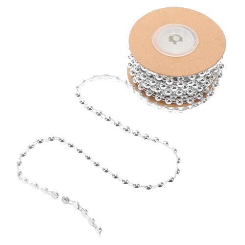 IWOWHERO Halbrunde Perlenkette Silber Baumwollfaden Perlenkette zum Auffädeln DIY Schmuckherstellung Armband Halskette Zubehör für Kleidung und Accessoires IWOWHERO Halbrunde Perlenkette Silber Baumwollfaden Perlenkette zum Auffädeln DIY Schmuckherstellung Armband Halskette Zubehör für Kleidung und Accessoires von IWOWHERO