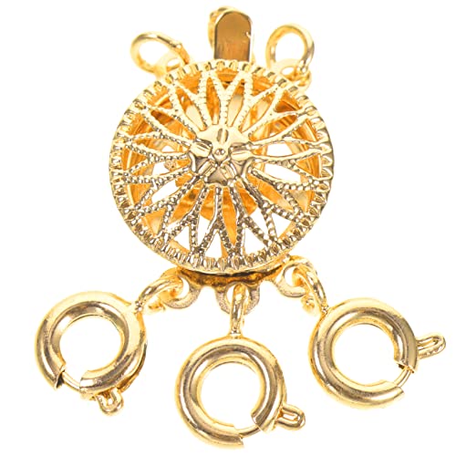 IWOWHERO Kettenseparator zum Schichten Halskette Kettenverschlüsse für Lagenlook Schmuck Stapel Schichtverschluss Kettenschichthaken Kettenverbinder für mehrere Ketten Kupfer Golden von IWOWHERO