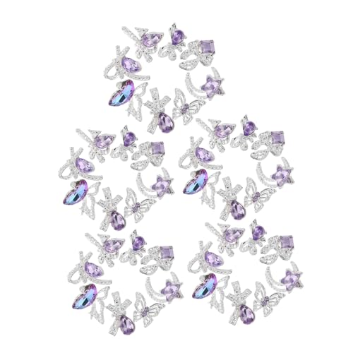 IWOWHERO Nagelkunst Zubehör Charms Bogenförmige Strasssteine Bogenförmiger Strassnagel Bogenförmiges Nagelzubehör Mini Schleifen Für Nägel Schleifen Nagelkunst Fliege von IWOWHERO