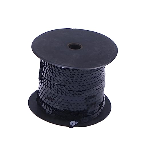 IWOWHERO Pailletten für DIY-Kleidung paillettenband bastelzeug DIY Kleidung Dekoration zwillengummi Paillettenapplikation flache Pailletten Black von IWOWHERO