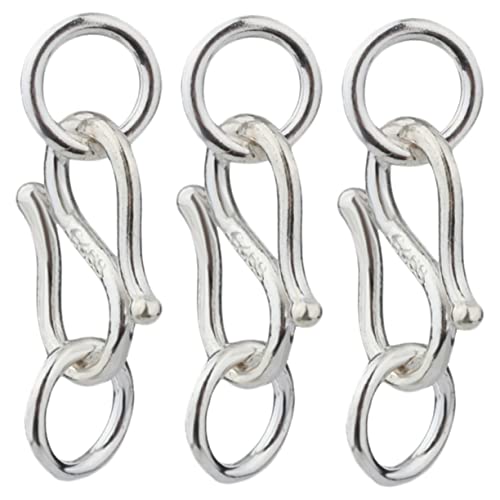 IWOWHERO S925 Reines Silber Schmuckherstellungsset 3-tlg. Silberarmbandverschlüsse Doppelverbinder S-haken IWOWHERO S925 Reines Silber Schmuckherstellungsset 3-tlg. Silberarmbandverschlüsse Doppelverbinder S-haken von IWOWHERO