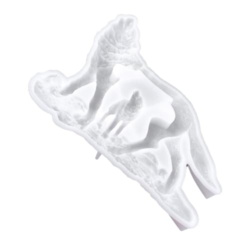 IWOWHERO Wolf Silikonform Wolf Gussform für DIY Bastelprojekte Flexible Epoxidharz Form für Dekorative Ornamente für Heimwerkerbedarf und von IWOWHERO