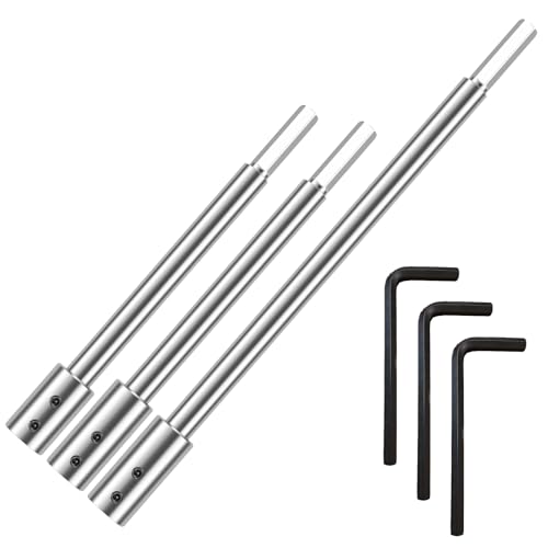 1pcs(254mm)/3pcs(169mm&178mm&254mm) Extra Lange Bohrerverlängerung für Forstnerbohrer passend für 3/8 Zoll oder 2/5 Zoll Bohrer für Extra Tiefe Lochfräsen und Ausbrüche (3pcs(169mm&178mm&254mm)) von IXTIX