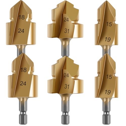 6Pcs Ppr Hebe Stufenbohrer Ersatz Praktische Mehrzweck Lager Stahl Professionelle 20/25/32mm Sechskantschaft PPR-Bohrer, PVC-Wasserrohr-Loch-Expander 6Pcs Ppr Hebe Stufenbohrer Ersatz Praktische Mehrzweck Lager Stahl Professionelle 20/25/32mm Sechskantschaft PPR-Bohrer, PVC-Wasserrohr-Loch-Expander von IXTIX