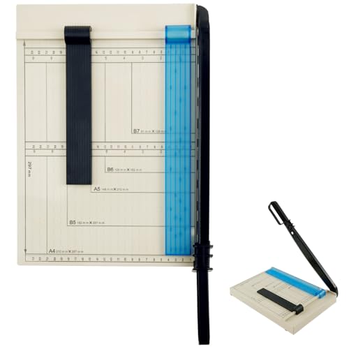 IXTIX Papierschneider A4, Schneidemaschine Papier, Hebelschneider Kompakt mit L-förmiger Handschutz-Druckplatte für Schneiden von Metallblechen, PVC, Leder, Vliesstoffen und Fotos IXTIX Papierschneider A4, Schneidemaschine Papier, Hebelschneider Kompakt mit L-förmiger Handschutz-Druckplatte für Schneiden von Metallblechen, PVC, Leder, Vliesstoffen und Fotos von IXTIX