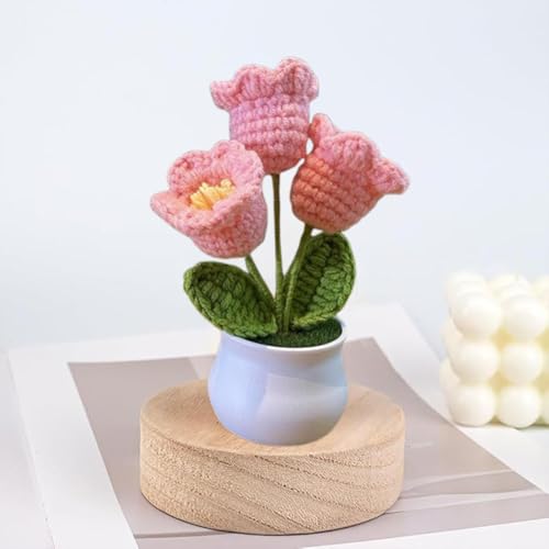 IYUNMEI Häkelblumen, gestrickte Blumen, handgewebte Glockenorchidee, künstliche kleine Topfpflanze, reines handgefertigtes Garn, Haken, gewebtes Blumenprodukt, geeignet für Heimdekoration IYUNMEI Häkelblumen, gestrickte Blumen, handgewebte Glockenorchidee, künstliche kleine Topfpflanze, reines handgefertigtes Garn, Haken, gewebtes Blumenprodukt, geeignet für Heimdekoration von IYUNMEI