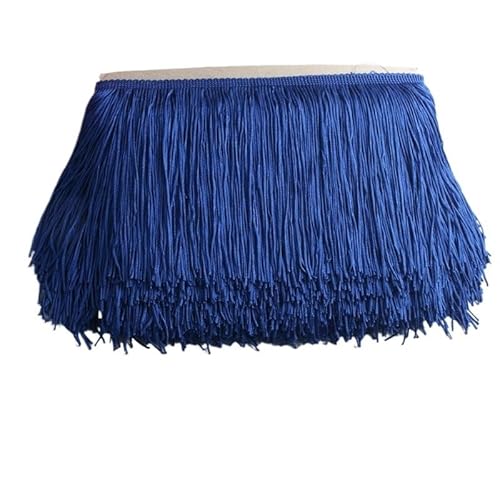 Fransenborte, Fransen 10 Yards 15 cm lange Quastenfransen-Spitzenbesatzband Quasten for Vorhänge Kleider Fransen for Nähen von Besätzen Zubehör Basteln(BLUE 2,5 yards) von IZHAOGJING