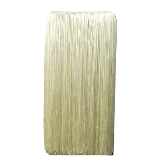 Fransenborte, Fransen 100CM Lange Spitze Fringe Trim Quaste Trimmen for Diy Latin Kleid Bühne Kleidung Zubehör Vorhang(Beige) von IZHAOGJING