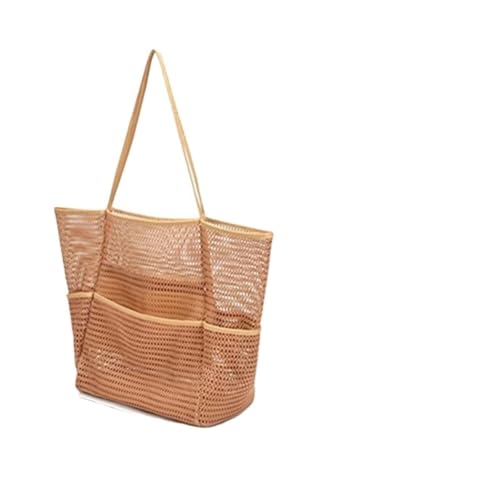 Strandtasche,Badetasche Sommer-Strandtasche mit mehreren Taschen for Handtücher, Netzstoff, langlebige Reisehandtasche, Spielzeug-Organizer, wasserdichte Unterwäsche, Schwimmaufbewahrung(A) von IZHAOGJING