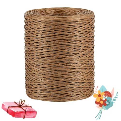 200M Papierdraht, Papierdraht zum Basteln, Bindedraht Bonsai Draht, Blumendraht, Rankendraht Bindedraht Rustikaler, Blumendraht für DIY, Hochzeitsstrauß Verpackung, Floristikbedarf (Braun) von Ianulus