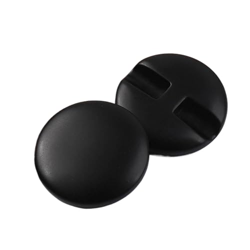 5 zweireihige, gebogene runde Knöpfe, 15 mm - 30 mm (schwarz, 28 mm, 5 Stück) von Iaunuqu