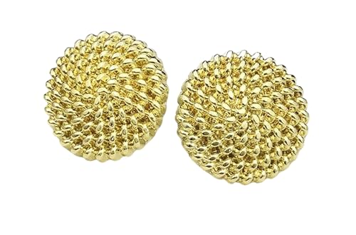6 unregelmäßige, runde Metallknöpfe, 11 mm, 17,5 mm, 22,5 mm (Gold, 22,5 mm, 6 Stück) von Iaunuqu