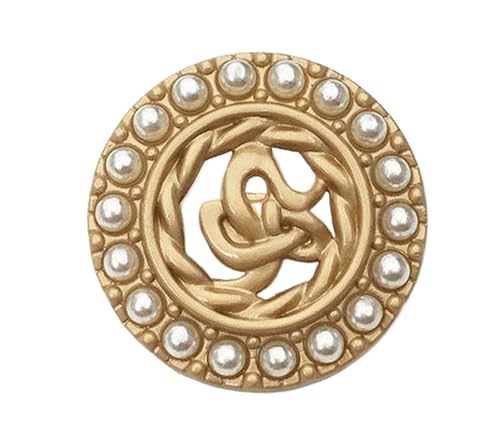 Metallknöpfe, rund, klein, Perlen, hohl, 15 mm bis 25 mm (Gold, 25 mm, 5 Stück) von Iaunuqu