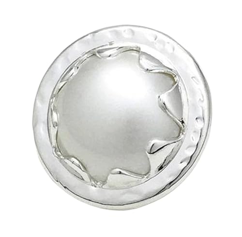 Metallknöpfe, unregelmäßig, rund, 17,5 mm, 22,5 mm, silberfarben, 5 Stück Metallknöpfe, unregelmäßig, rund, 17,5 mm, 22,5 mm, silberfarben, 5 Stück von Iaunuqu