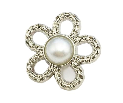 Metallknöpfe mit Blumenmuster, 22,5 mm, 5 Stück Metallknöpfe mit Blumenmuster, 22,5 mm, 5 Stück von Iaunuqu