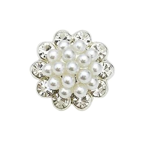 Metallknöpfe mit Blumenperlen, 12,5 mm, 6 Stück Metallknöpfe mit Blumenperlen, 12,5 mm, 6 Stück von Iaunuqu