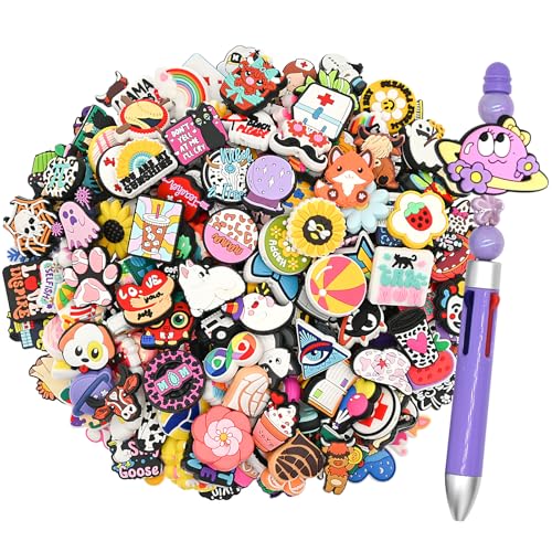 300 Stück Silikon-Fokal-Perlen, verschiedene zufällige Mischungen, Fokal-Charms für Stifte, Schlüsselanhänger, DIY-Schmuckherstellung 300 Stück Silikon-Fokal-Perlen, verschiedene zufällige Mischungen, Fokal-Charms für Stifte, Schlüsselanhänger, DIY-Schmuckherstellung von Ibuclein