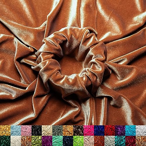 Ice Fabrics Stretch-Samtstoff, 152,4 cm breit, weich, dehnbar, zum Nähen von Kleidung, Kleidung, Kostüm, Handwerk, 90 % Polyester, 10 % Spandex, Hellbraun, 2,7 m Ice Fabrics Stretch-Samtstoff, 152,4 cm breit, weich, dehnbar, zum Nähen von Kleidung, Kleidung, Kostüm, Handwerk, 90 % Polyester, 10 % Spandex, Hellbraun, 2,7 m von Ice Fabrics