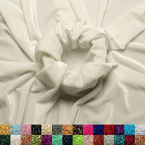 Ice Fabrics Stretch-Samtstoff, 152,4 cm breit, weich, dehnbar, zum Nähen von Kleidung, Kleidung, Kostüm, Handwerk, 90 % Polyester, 10 % Spandex, elfenbeinfarben, 2 m Ice Fabrics Stretch-Samtstoff, 152,4 cm breit, weich, dehnbar, zum Nähen von Kleidung, Kleidung, Kostüm, Handwerk, 90 % Polyester, 10 % Spandex, elfenbeinfarben, 2 m von Ice Fabrics