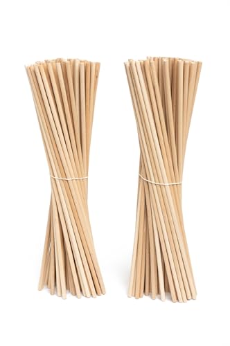 IceStick 100 Stück Zuckerwattestäbe Holzstäbchen Zuckerwatte Stäbe Ø 6 mm Länge 36 cm Buchenholz Glatt Holz DIY Pflanzenstütze Bastelstäbe IceStick 100 Stück Zuckerwattestäbe Holzstäbchen Zuckerwatte Stäbe Ø 6 mm Länge 36 cm Buchenholz Glatt Holz DIY Pflanzenstütze Bastelstäbe von IceStick